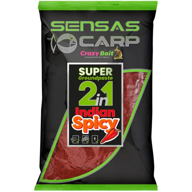 SENSAS Super Groundpaste 2 In 1 Spicy Indian 1Kg