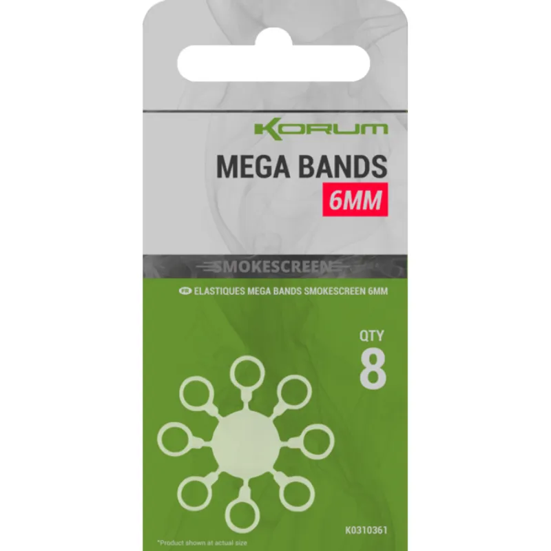 KORUM Smokescreen Mega Bands 6mm