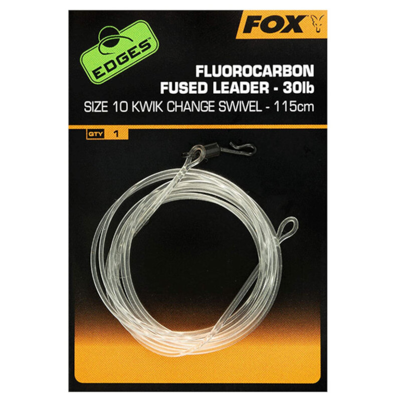 FOX Fluorocarbon Fused Leader 30lb - 10 Kwik Change Swivel