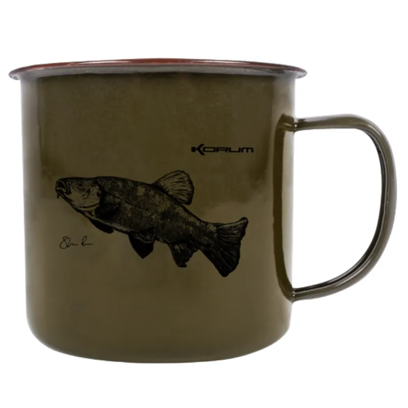 KORUM Classic Emajlirana Šalica - Barbel 300ml