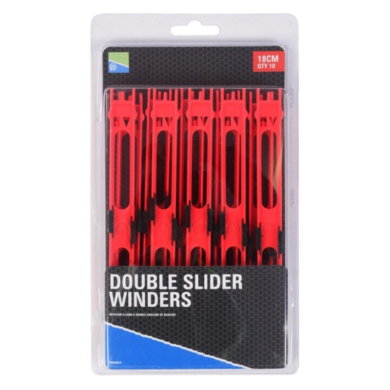 PRESTON Double Slider Winders 18cm Red