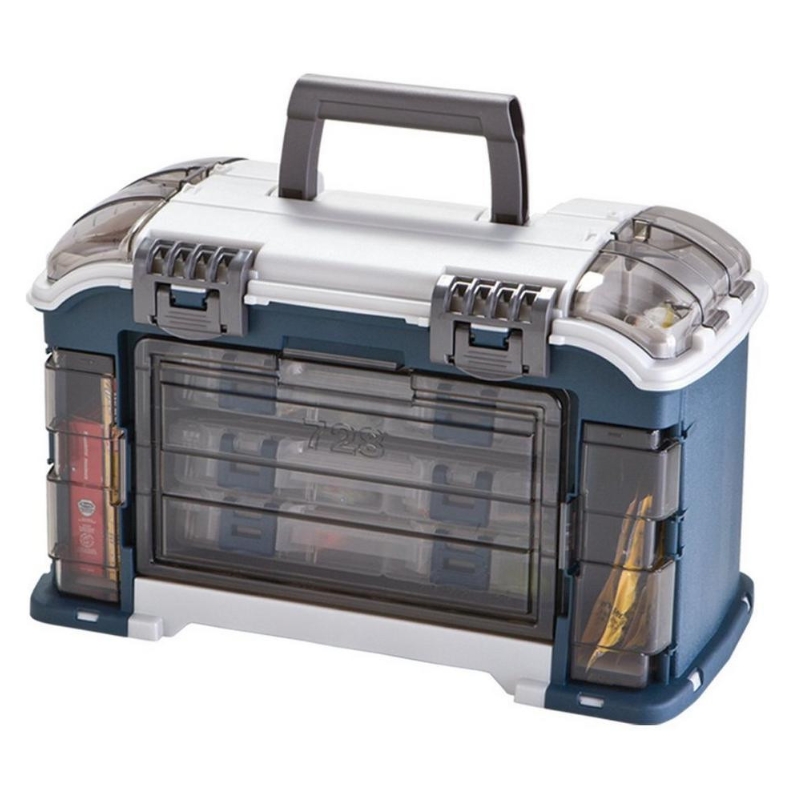 PLANO Angled Tackle System Blue/Silver 3600