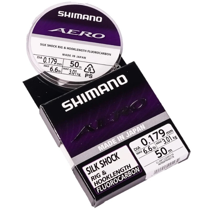 SHIMANO Aero Silk Shock Fluoro Rig 0,195mm 50m Grey