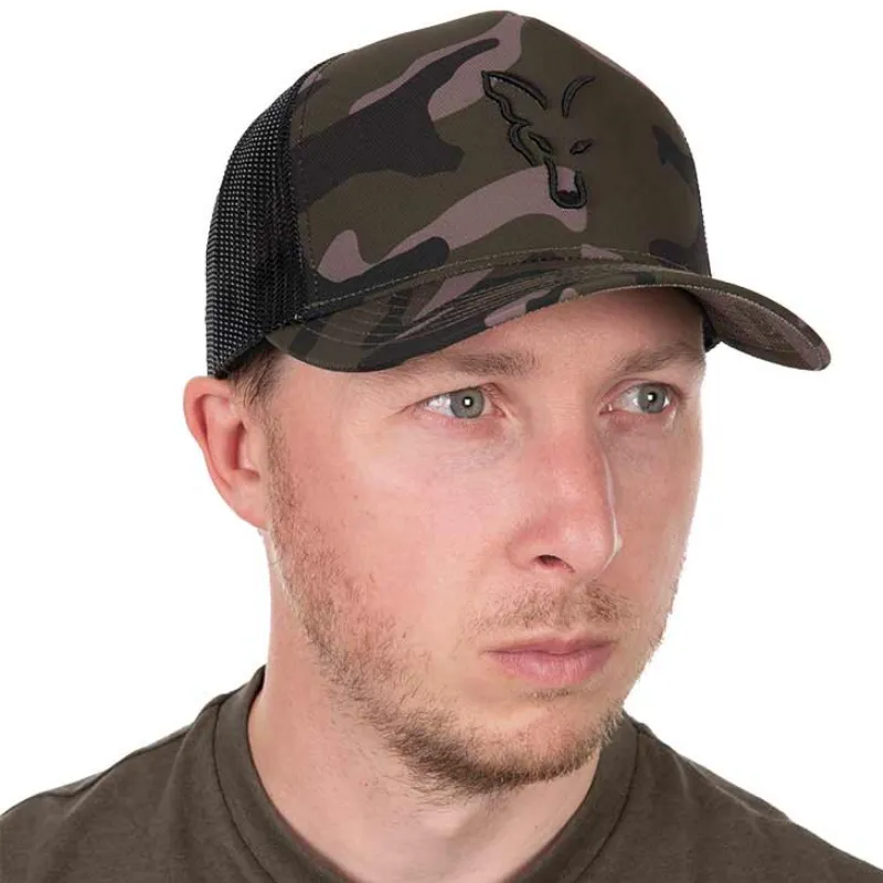 FOX Black Camo Trucker