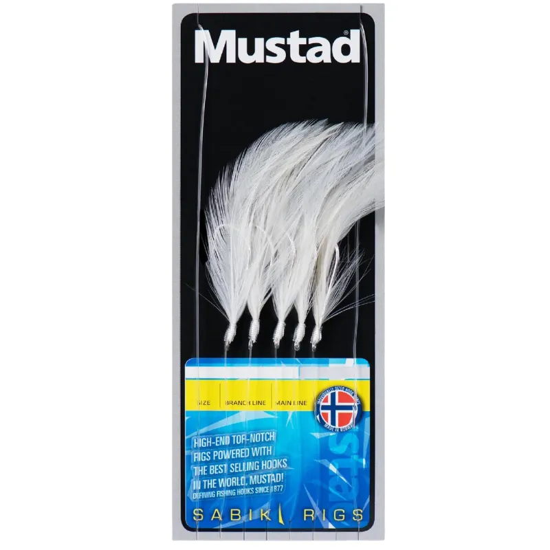 MUSTAD Sabiki White Feather Trace