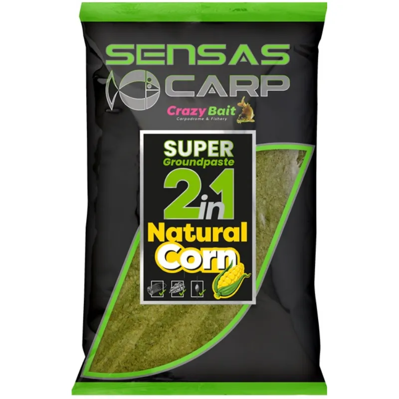 SENSAS Super Groundpaste 2 In 3 Natural Corn 1Kg