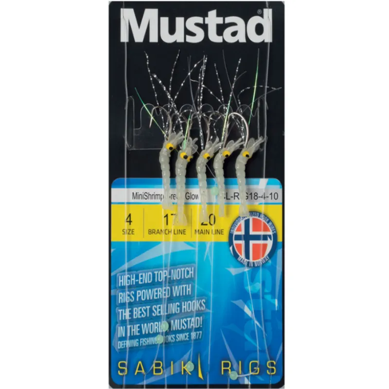 MUSTAD Sabiki Mini Shrimp Green Glow