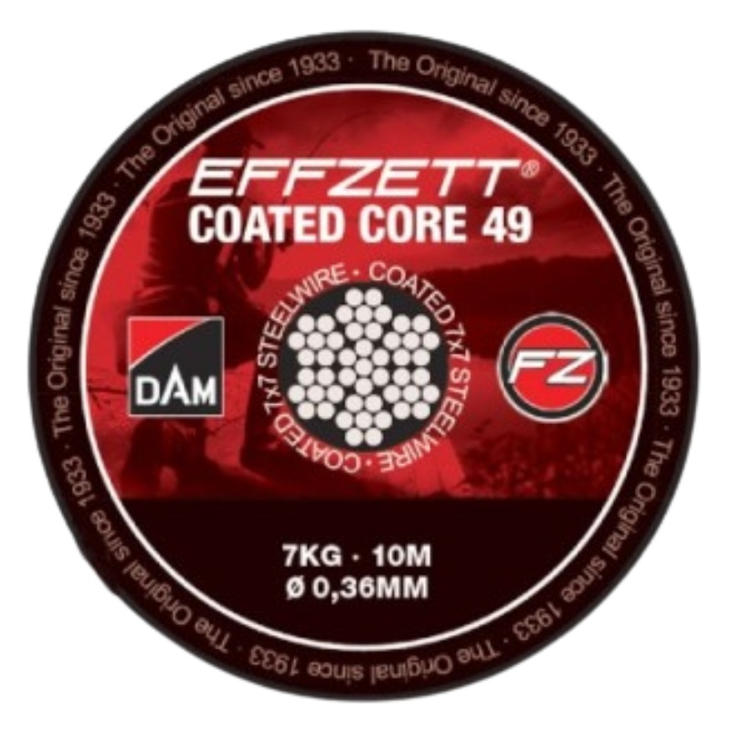 EFFZETT Coated Core49 Steel Trace Brown 10m 20kg