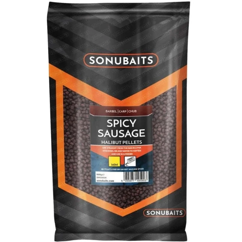 SONUBAITS Spicy Sausage Halibut Pellets