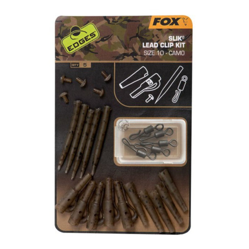 FOX Camo Slik lead clip kit size 10 x 5