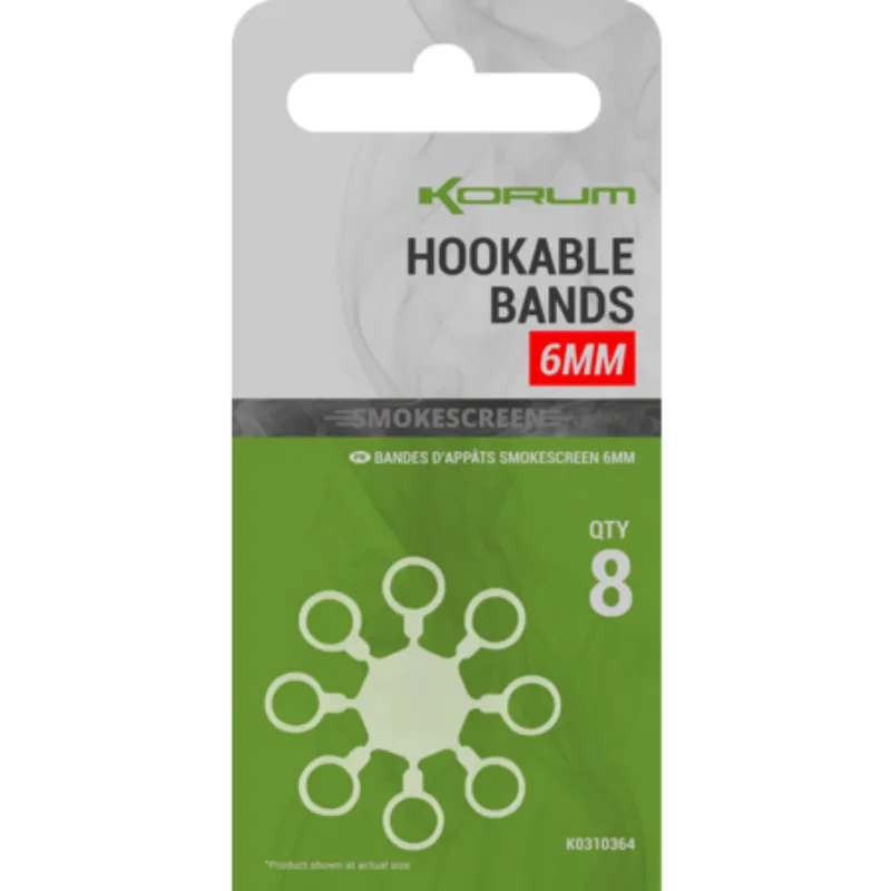 KORUM Smokescreen Hookable Bands 6mm