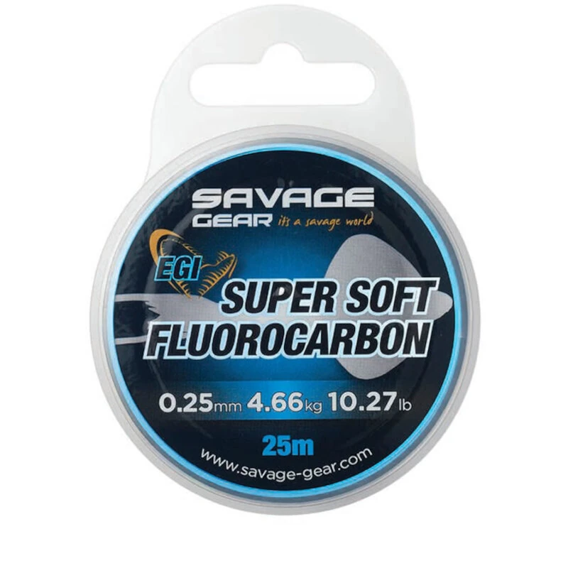 SAVAGE GEAR Super Soft Fluorocarbon Egi 0,29mm 25m Pink