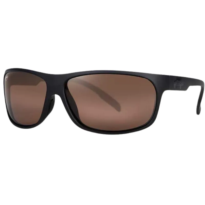 FOX RAGE Matt Black Wrap Brown Lens Eyewear