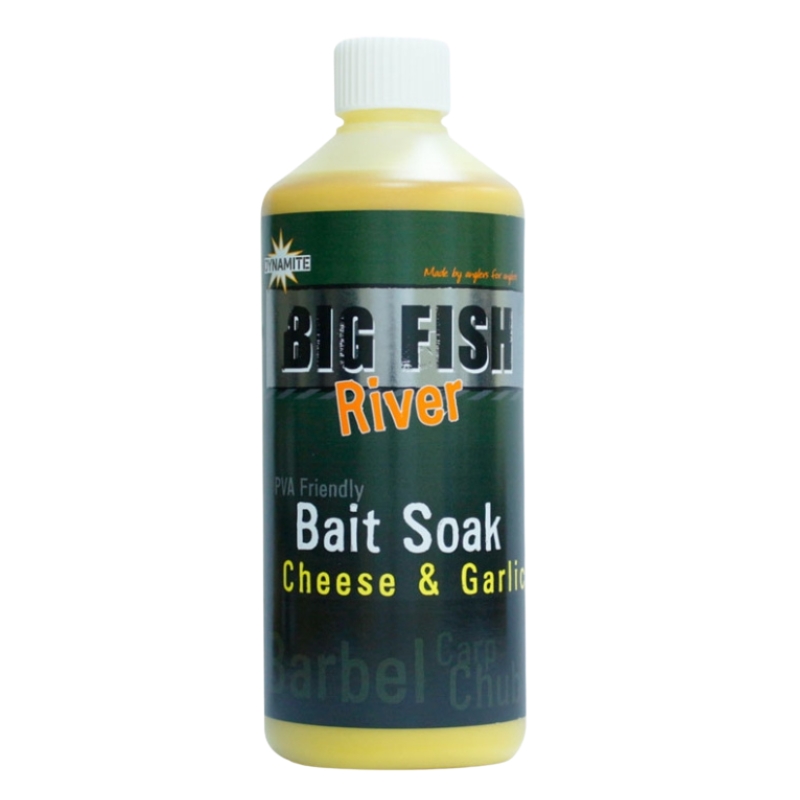 DYNAMITE BAITS Big Fish River Bait Soak Cheese&Garlic 500ml