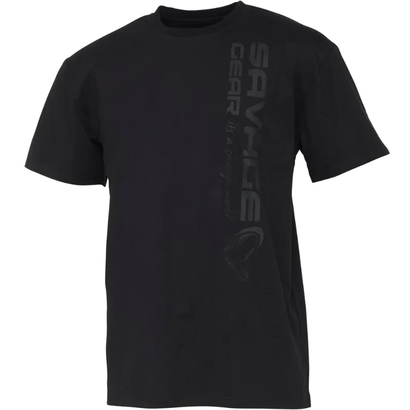 SAVAGE GEAR Vertical Logo Tee Black