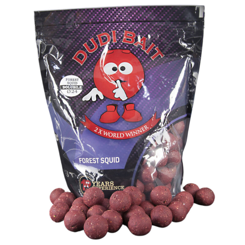 DUDI Boilies Forest Squid Solubile 24mm 1Kg
