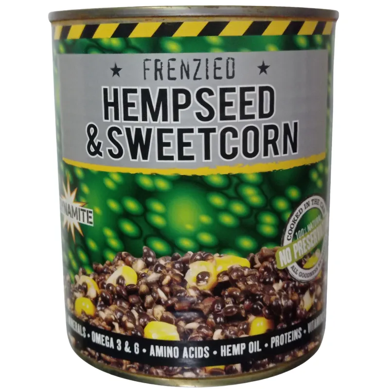 DYNAMITE BAITS Frenzied Hempseed & Sweetcorn Can 300g