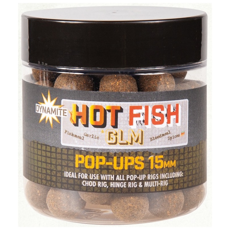 DYNAMITE BAITS Foodbait Pop-Up Hot Fish & GLM 15mm 102g