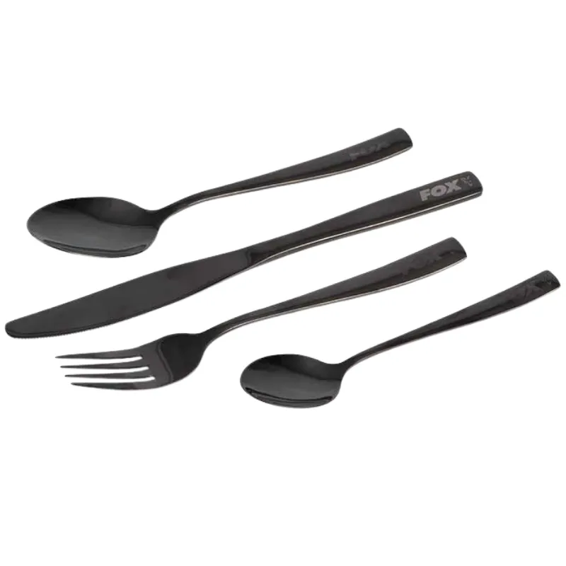 FOX Cookware Black Stainless Cutlery Set