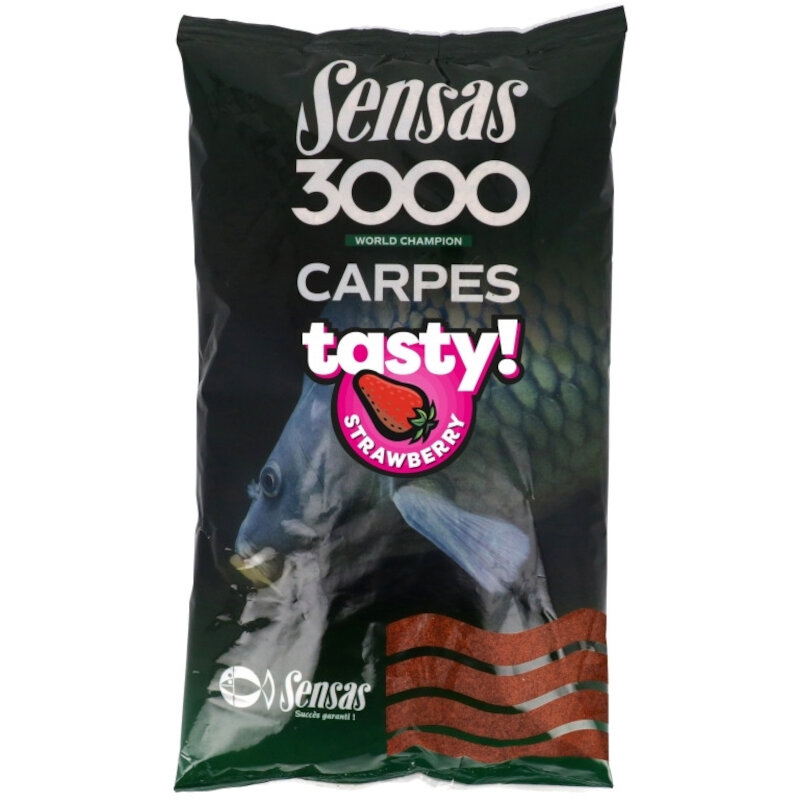 SENSAS 3000 Groundbait Carp Tasty Strawberry 1Kg