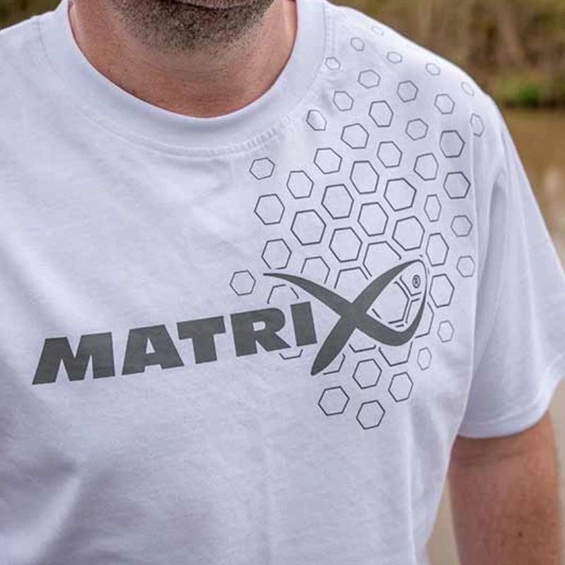 MATRIX Hex Print T-Shirt White XXXL