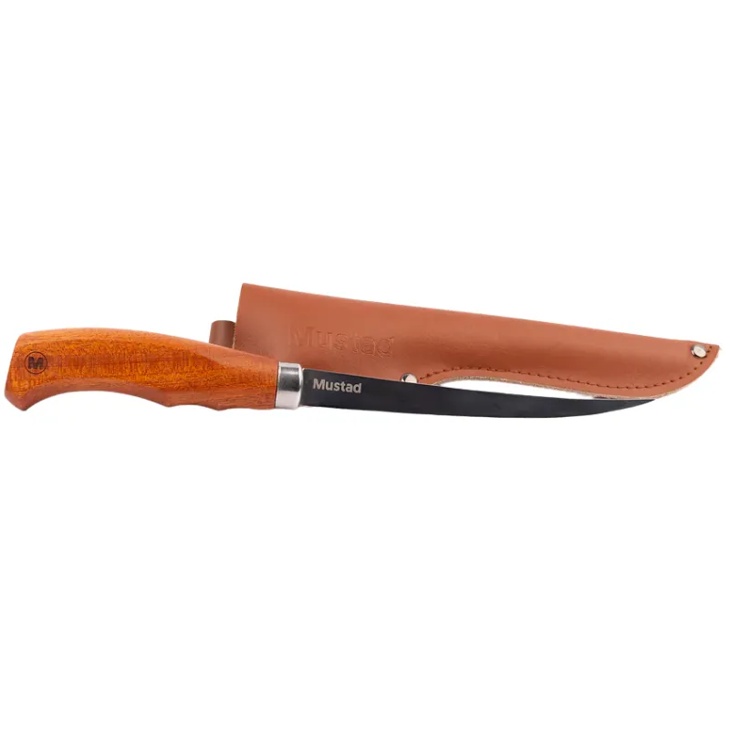 MUSTAD Fillet Nož Wood Handle Knife SS 15cm