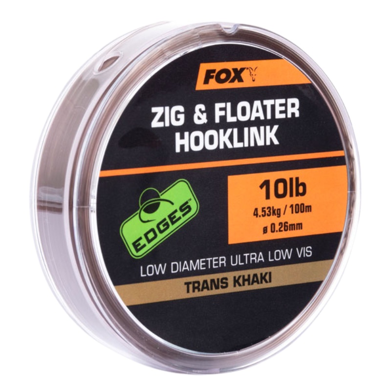 FOX Zig & Floater Hooklink 0,28mm 100m Trans Khaki