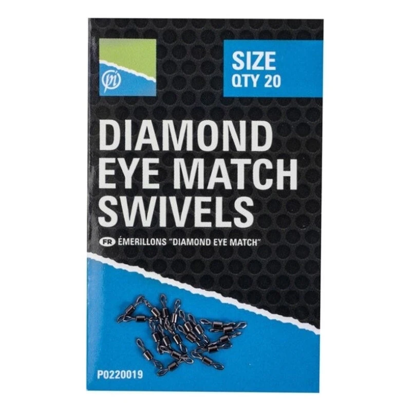 PRESTON Diamond Eye Match Swivels