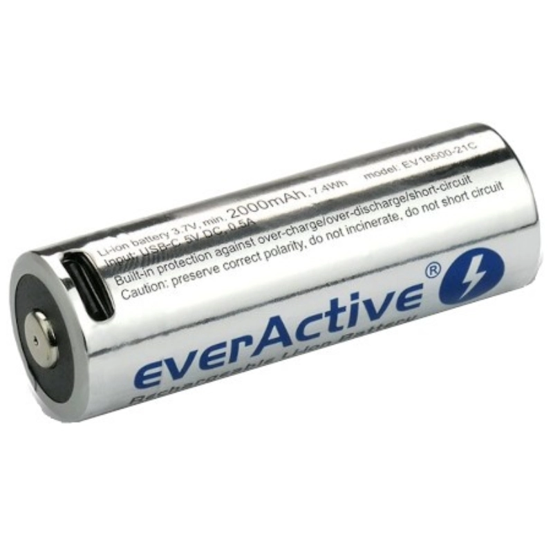 EVERACTIVE Punjiva Baterija 18500 Li-ion 2100 mAh/USB-C