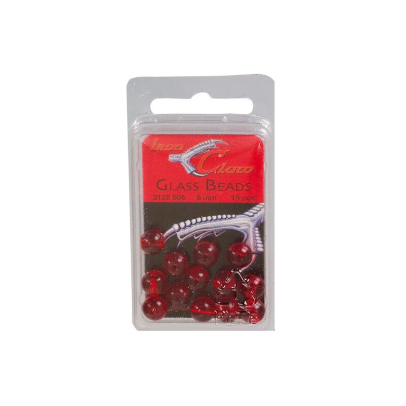 IRON CLAW Glass Beads Red 8mm