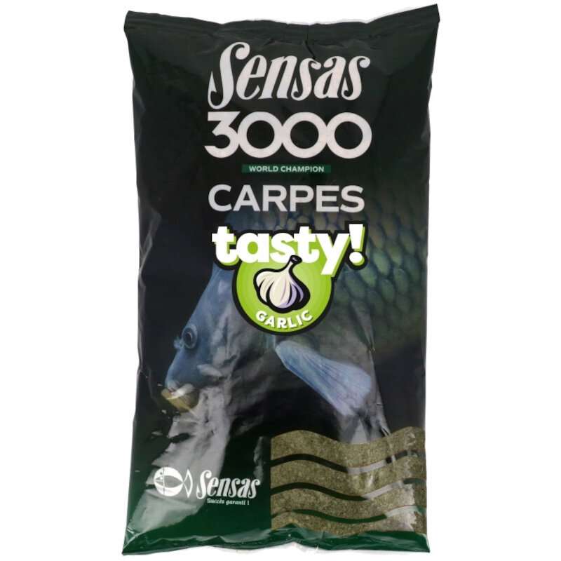 SENSAS 3000 Groundbait Carp Tasty Garlic 1Kg