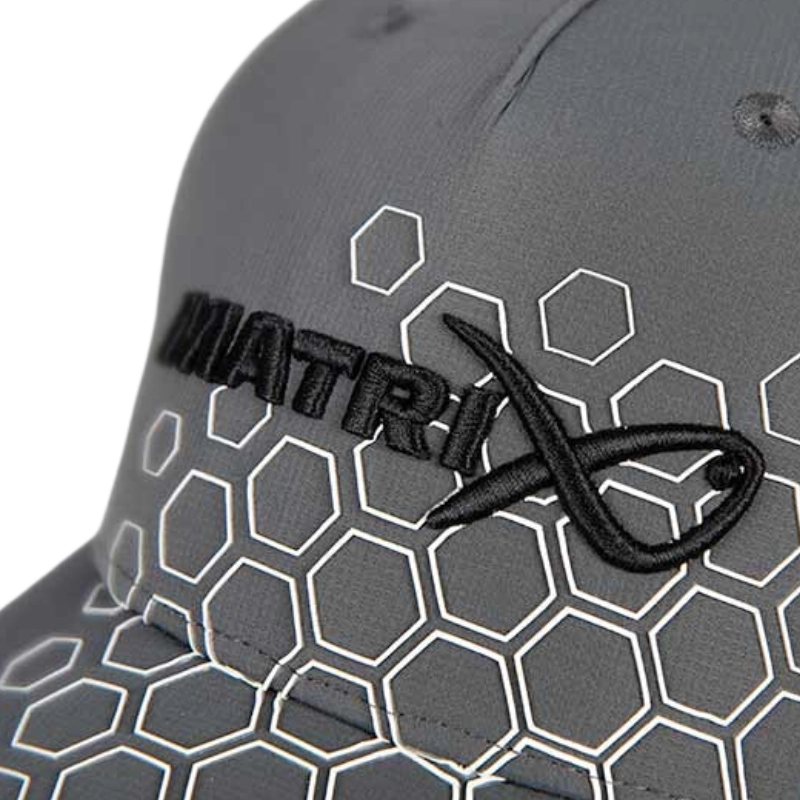 MATRIX Hex Print Baseball Cap Grey