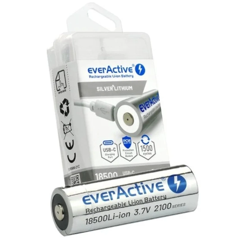 EVERACTIVE Punjiva Baterija 18500 Li-ion 2100 mAh/USB-C