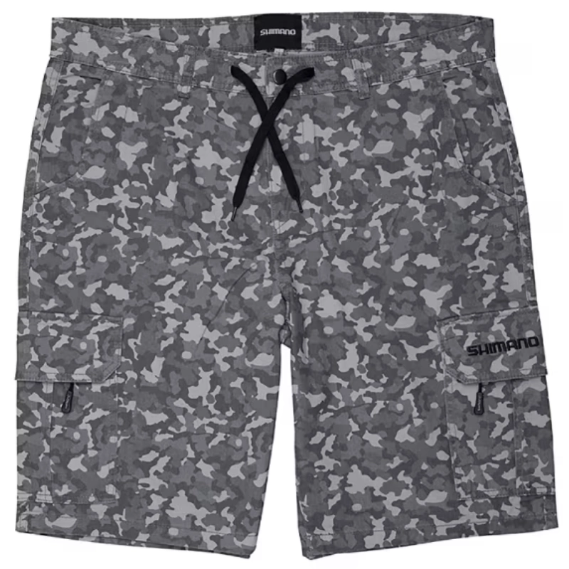 SHIMANO Cargo Shorts Grey Camo