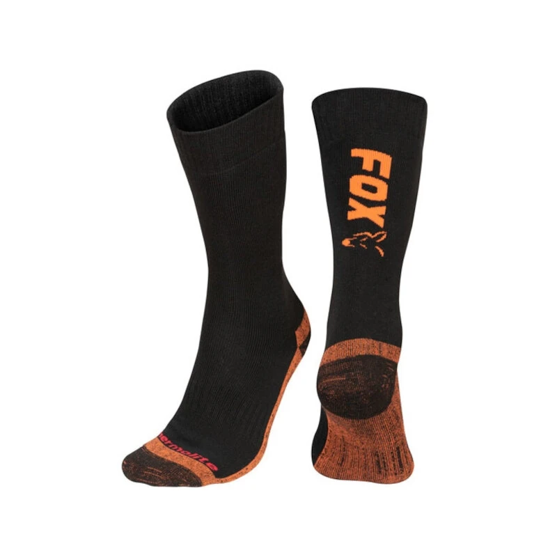 Fox Collection Black Orange Thermolite Long Sock 