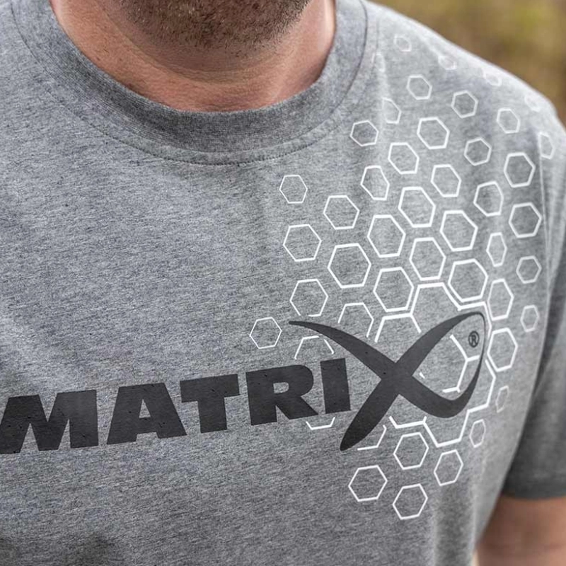 MATRIX Hex Print T-Shirt Grey XL