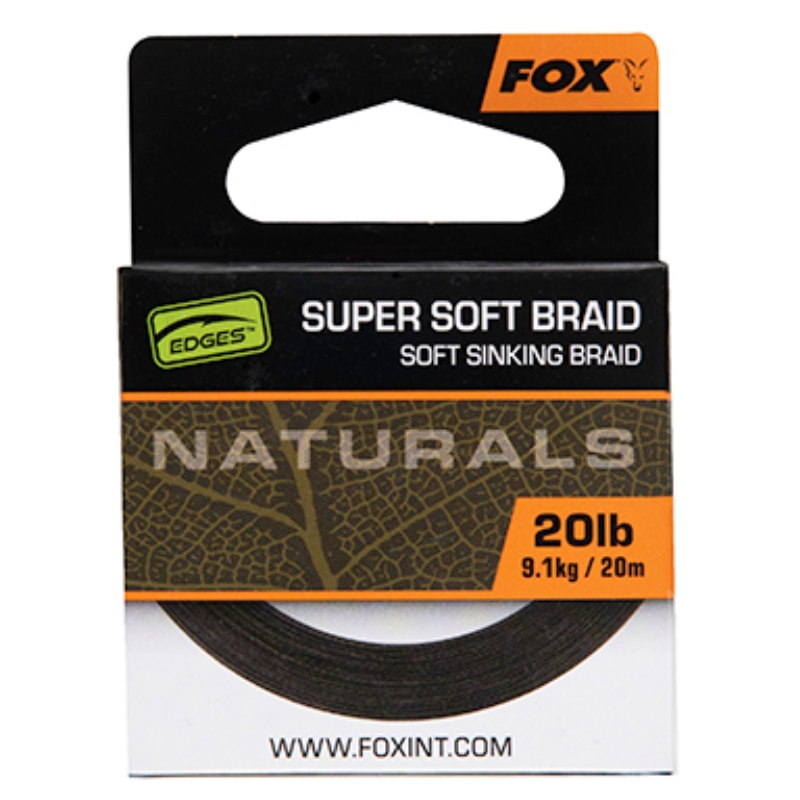 FOX Naturals Soft Braid Hooklength 20m 20lb