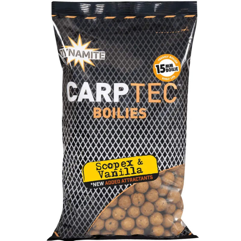 DYNAMITE BAITS Carptec Scopex & Vanilla Boilies