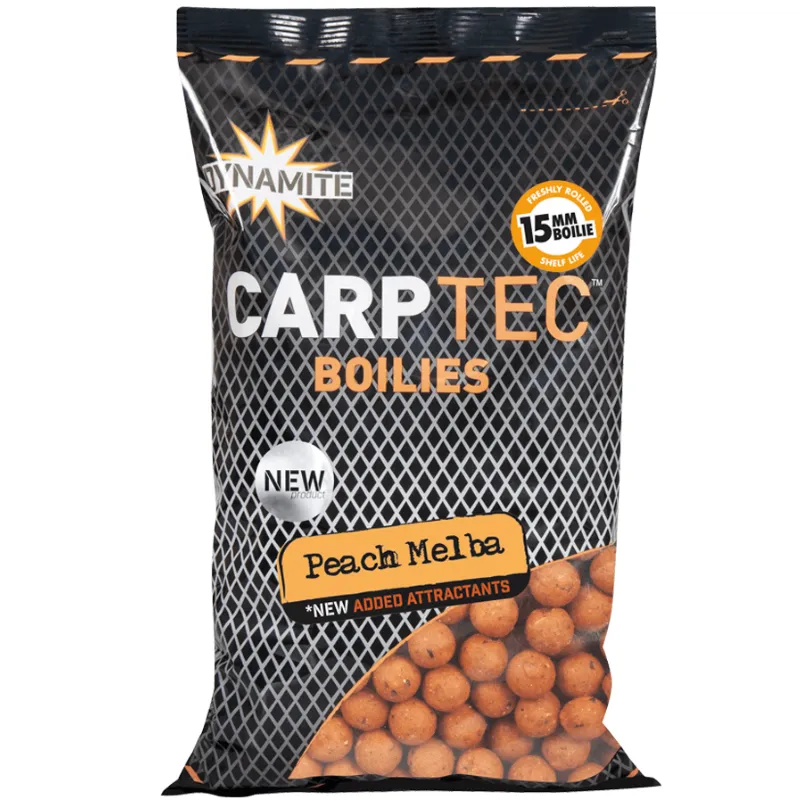 DYNAMITE BAITS Carptec Peach Melba Boilies