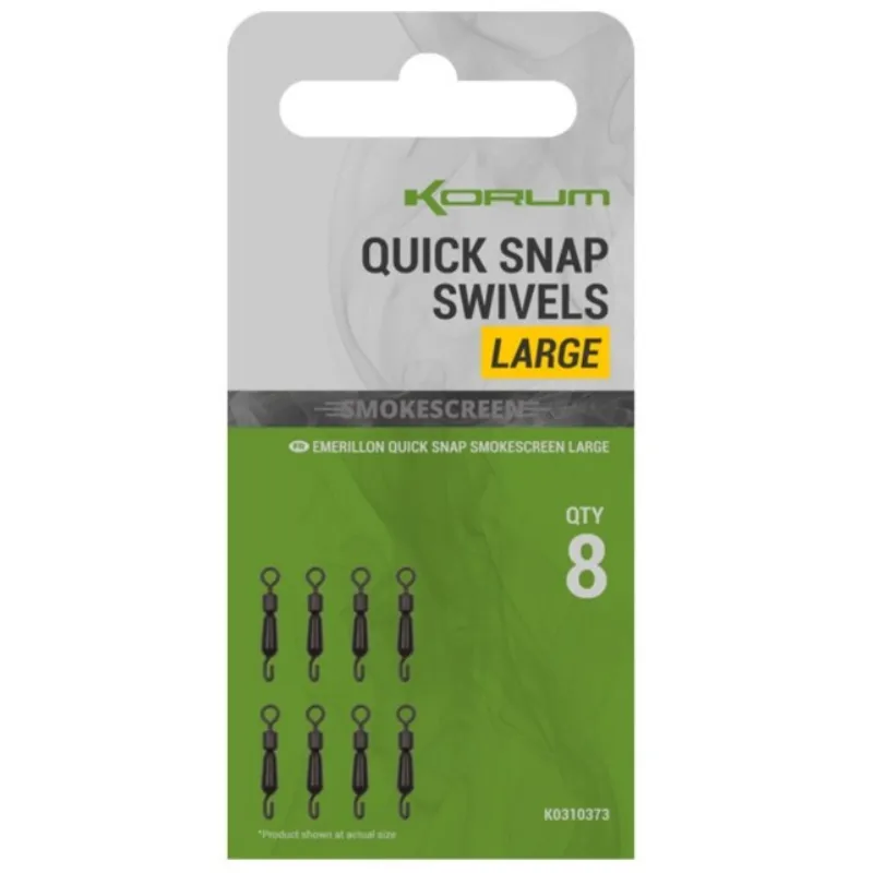 KORUM Smokescreen Quick Snap Swivel Large