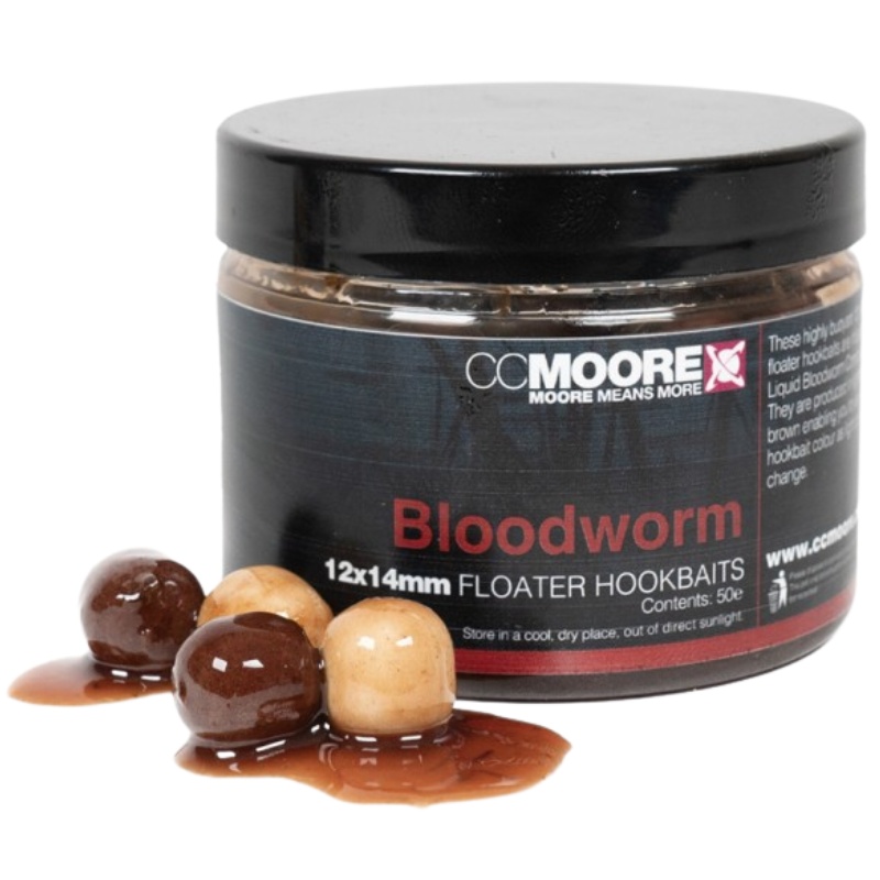 CC MOORE Floater Hookbaits Bloodworm 12x14mm 50g