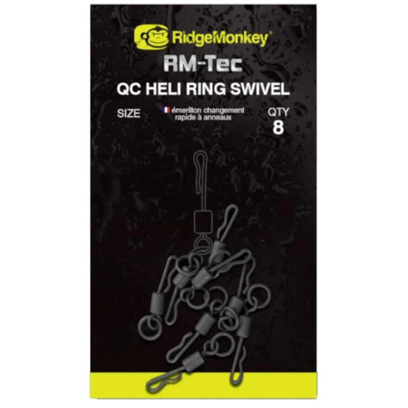 RIDGE MONKEY RM-Tec Quick Change Heli Ring Swivel #8