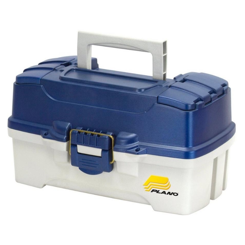 PLANO Two-Tray Tackle Box Blue / White