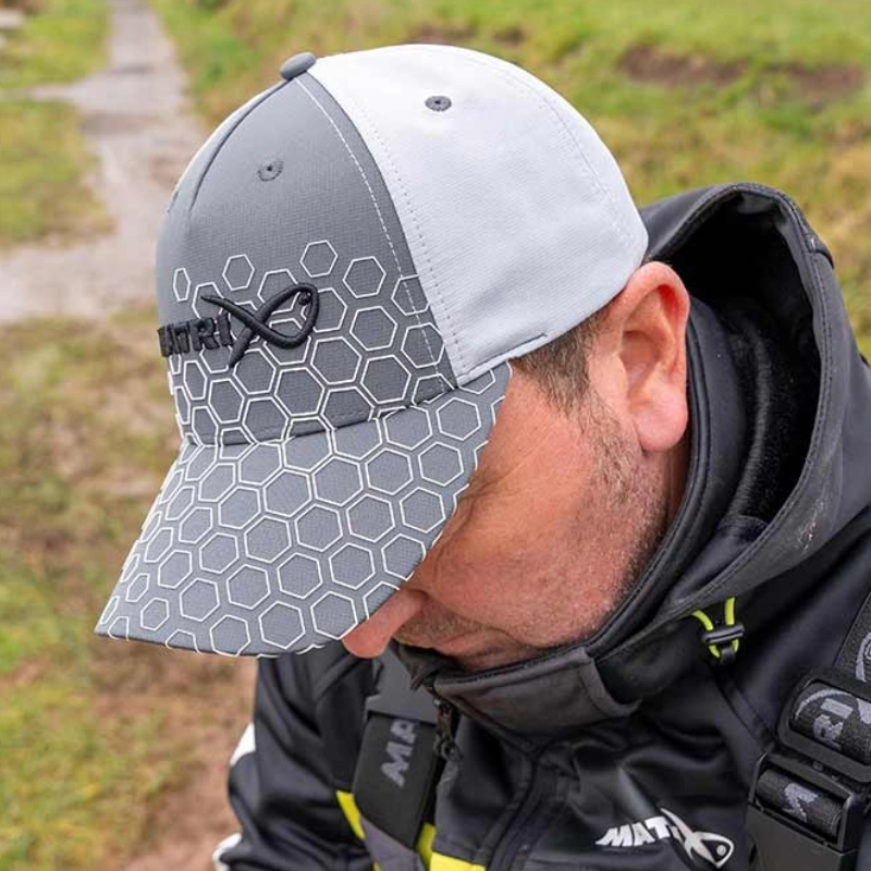 MATRIX Hex Print Baseball Cap Grey