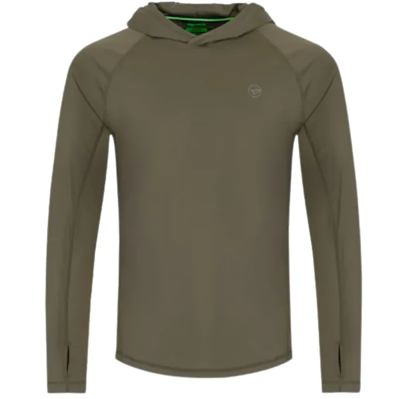 KORDA UPF Hooded Top Dark Khaki