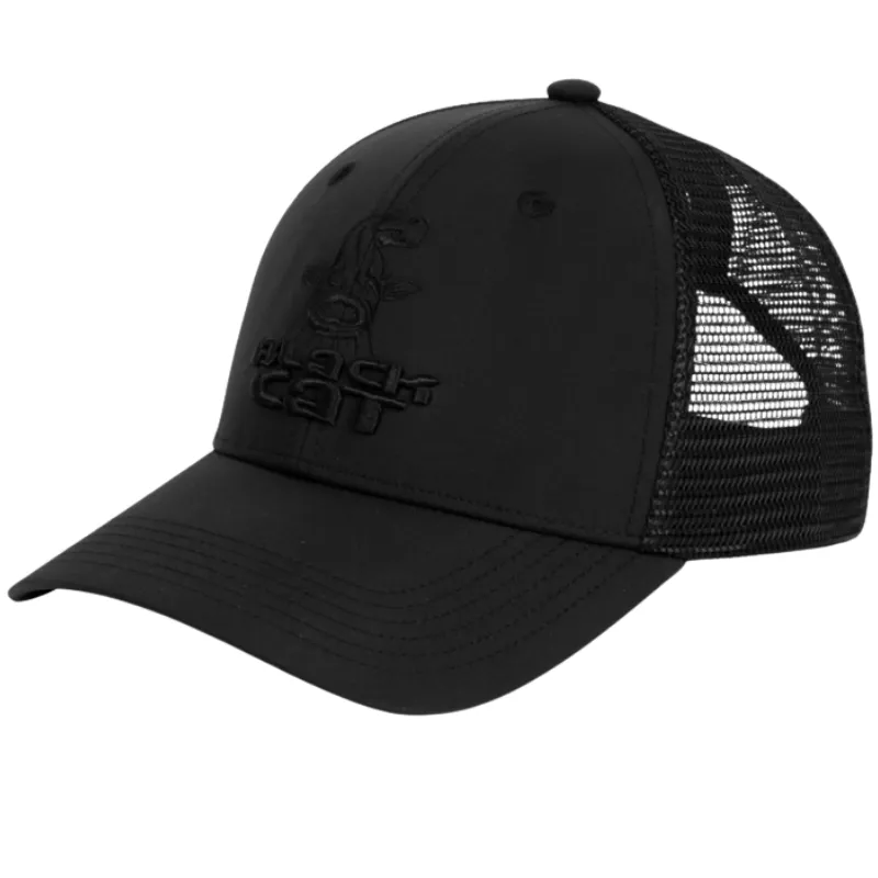 BLACK CAT Black Trucker Cap