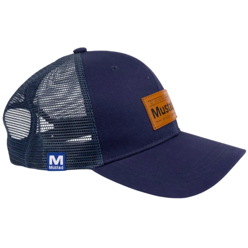 MUSTAD Grey Trucker Cap - Woven Patch