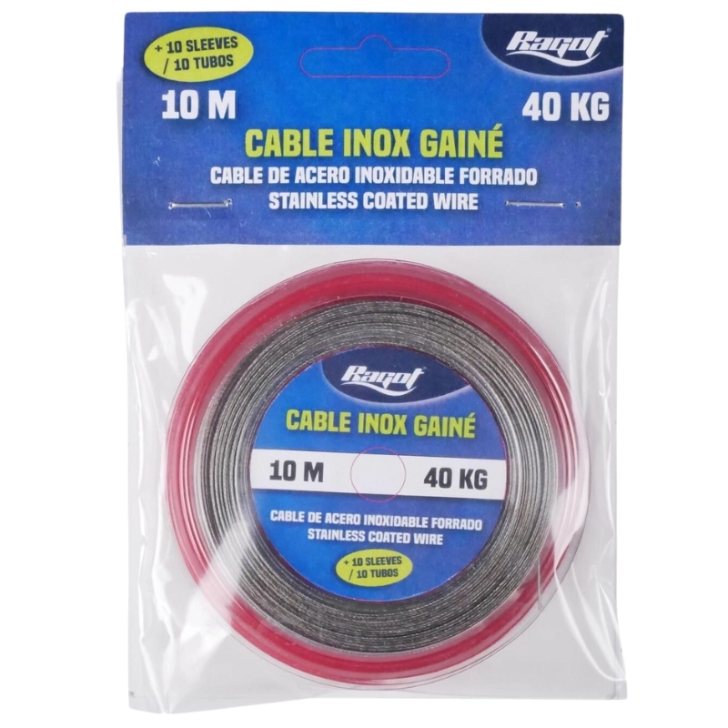 RAGOT Stainless Coated Wire 10M + 10 Sleeves 13kg